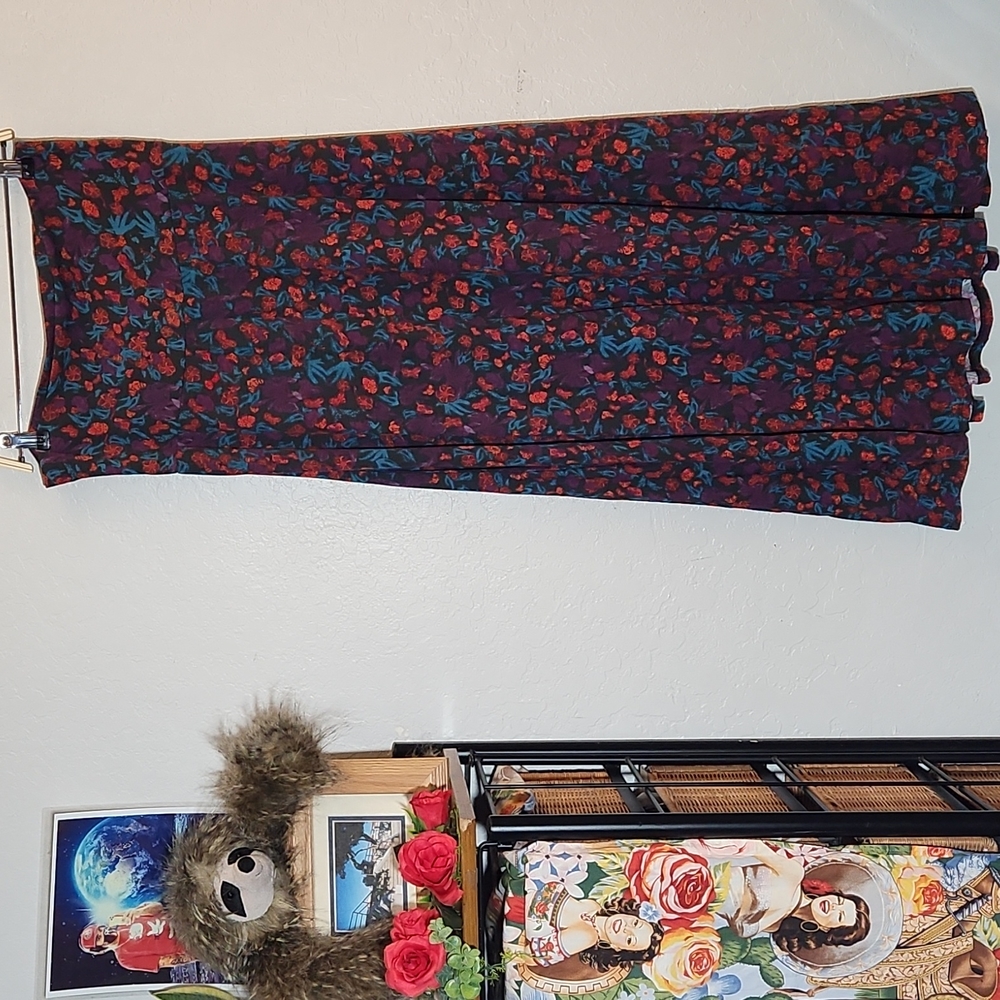 LULAROE Large Maxi Stretchy Skirt Floral